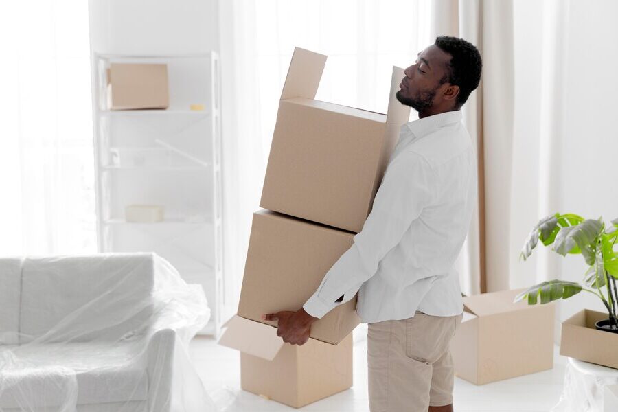 Reliable moving company lifting heavy items safely.