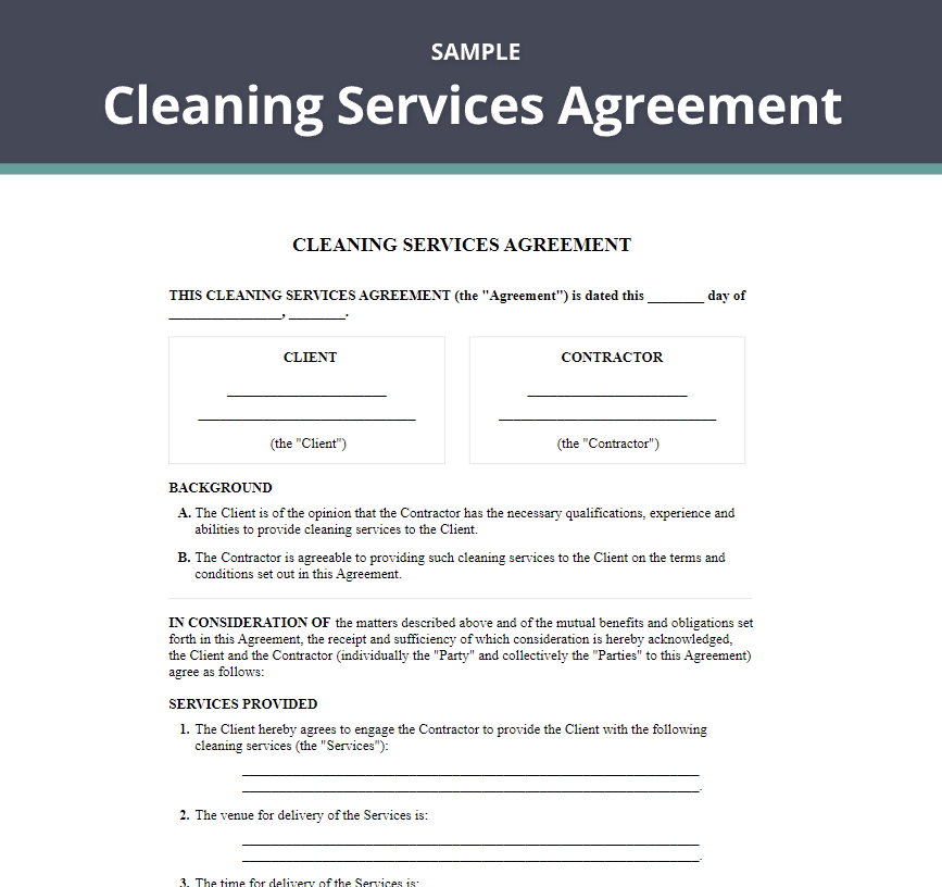 commercial cleaning contract office North York