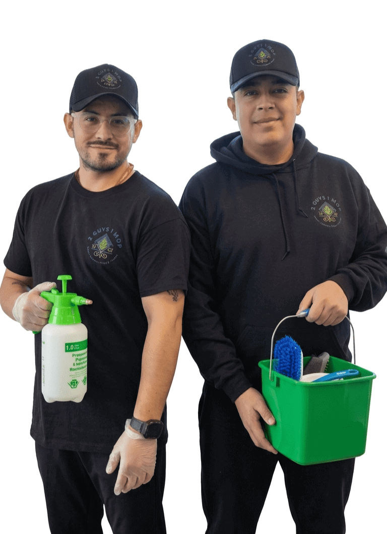 Commercial cleaning team in North York preparing a professional office space