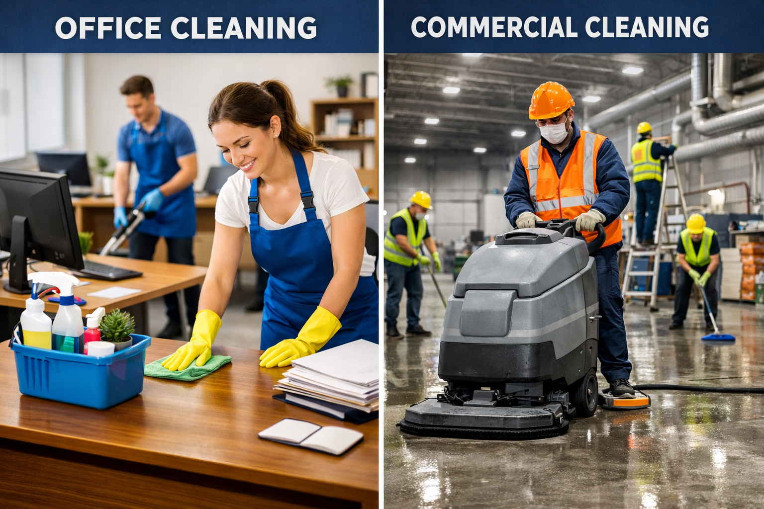 commercial cleaning vs janitorial services office North York