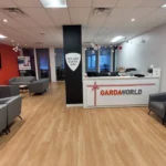 Reception area cleaning North York office entrance and front desk