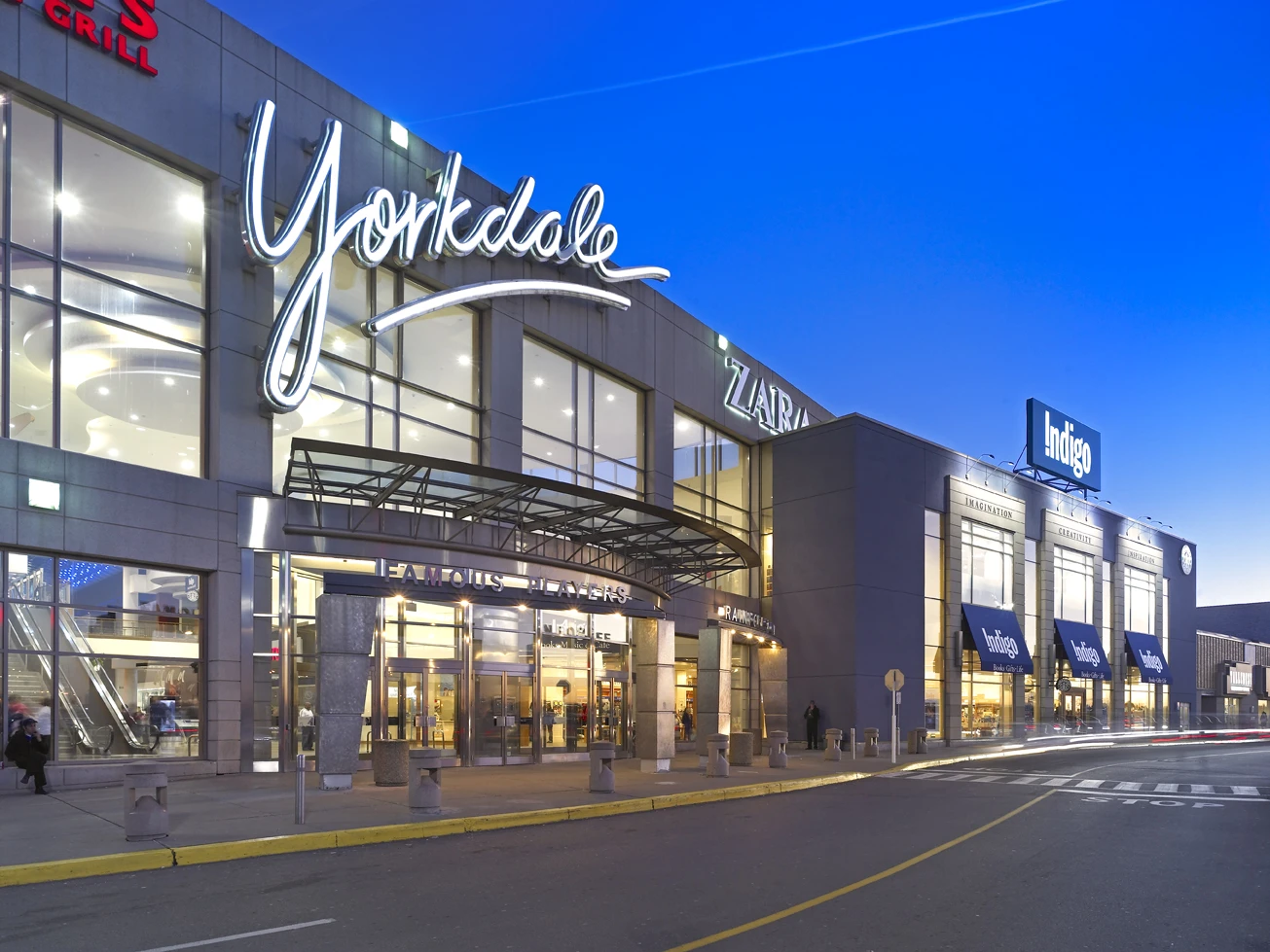 Yorkdale Shopping Centre and surrounding commercial buildings in Downsview North York