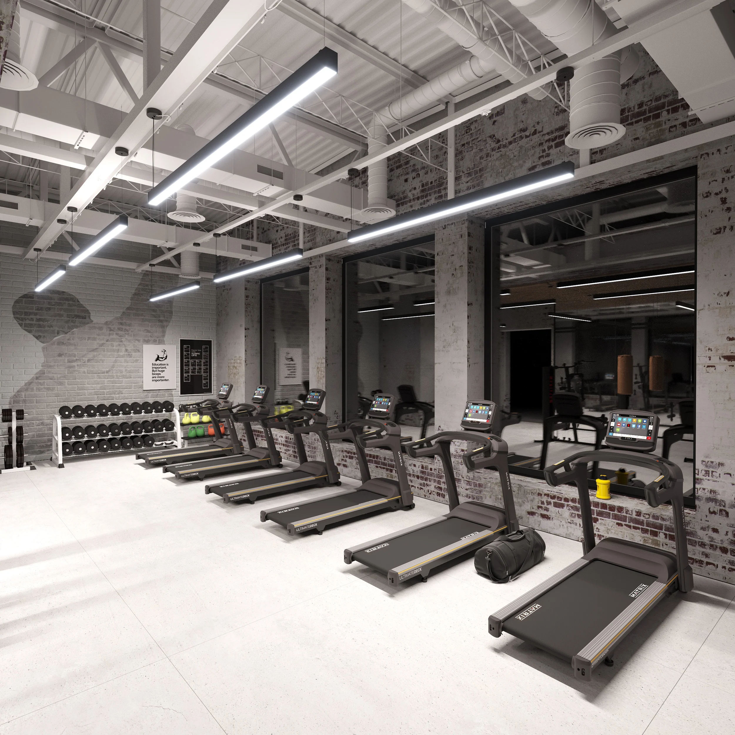 fitness facility cleaning North York modern commercial gym with clean equipment and polished workout areas