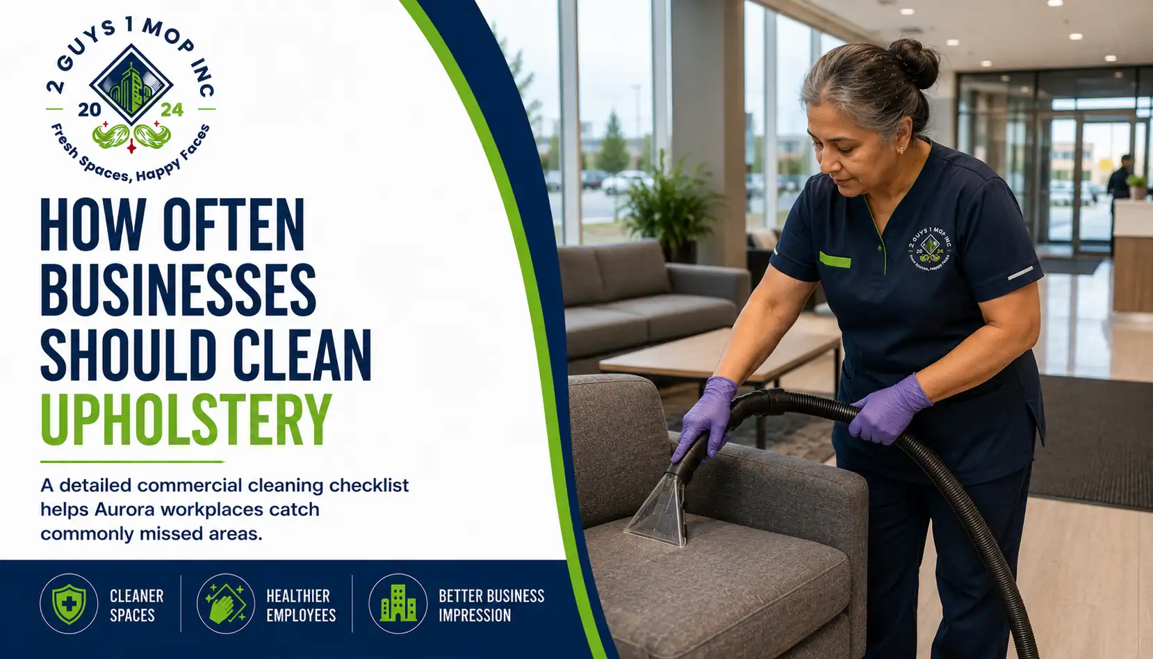 Professional cleaner reviewing overlooked commercial building areas in Aurora